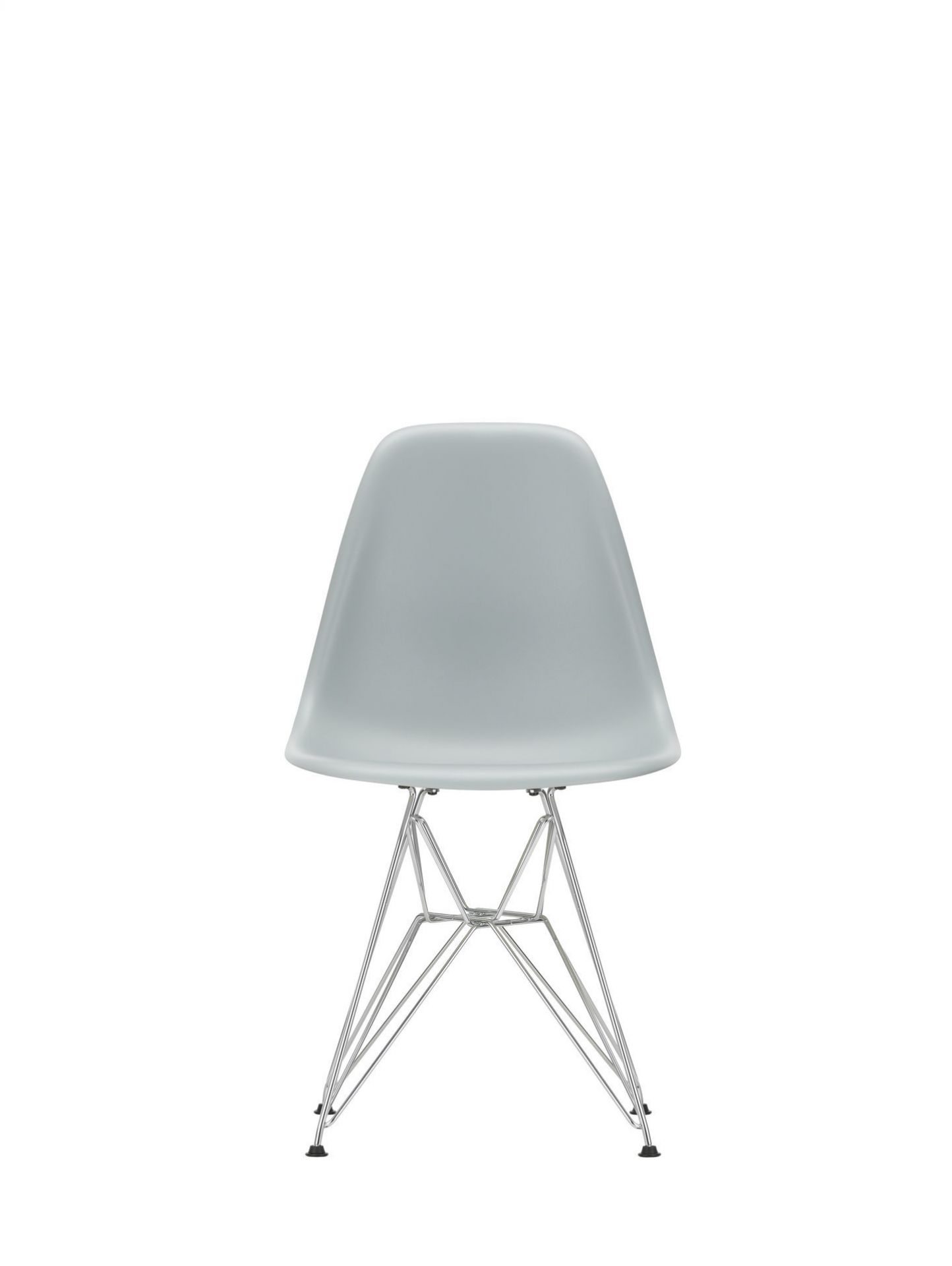 Eames Plastic Side Chair DSR Chair Vitra Black-Light Grey