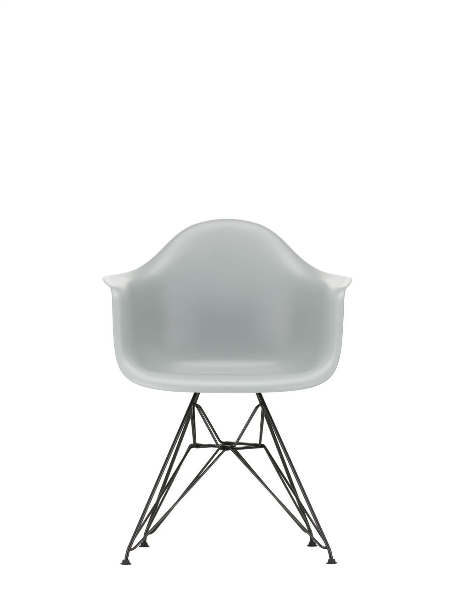 Eames Plastic Arm Chair DAR Chair Vitra Chrome - Rust orange