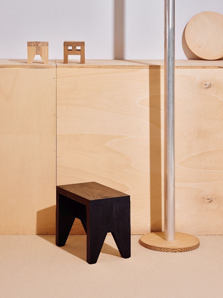 Manolito Stool Short Small Stool Hay
