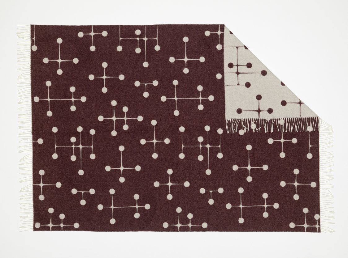 Eames Wool Blanket Bordeaux Wool Blanket Vitra LIMITED EDITION 
