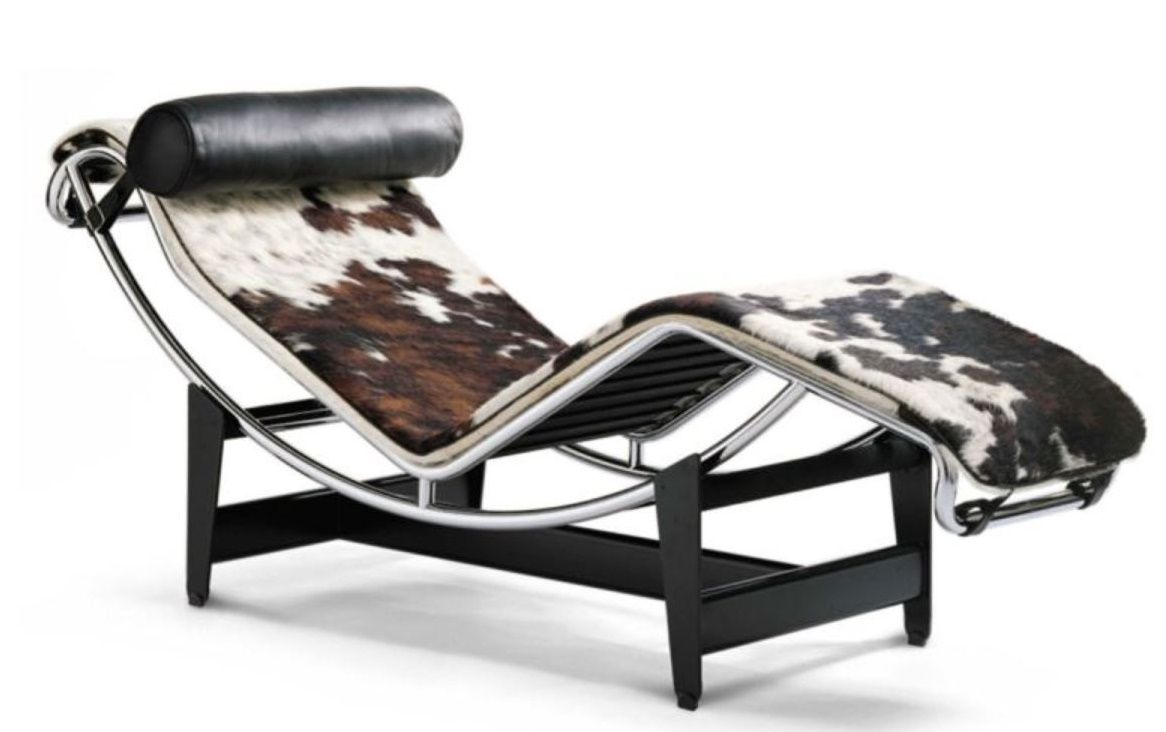 4 Chaise Longue à reglage continu Chaise longue fur black /brown/white / bolster leather black Cassina PRE-SHIP COMBINATION QUICK-SHIP 