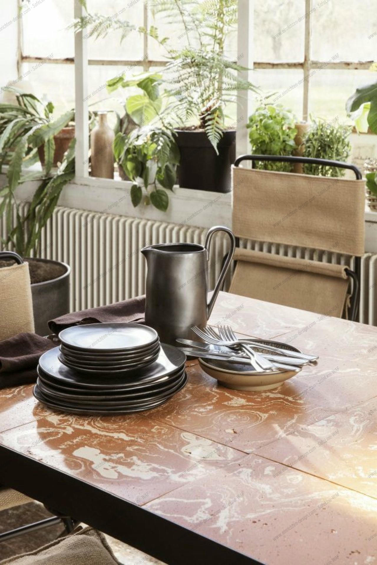Flod Dining Table - Terracotta Ferm Living