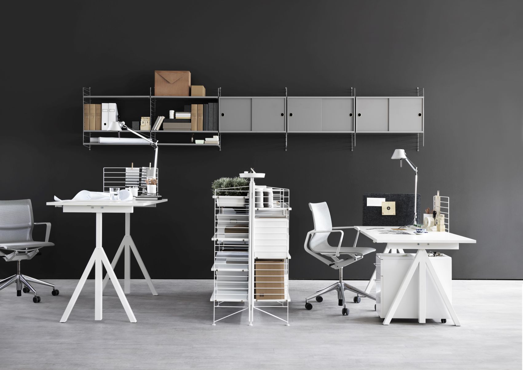 Single Piece Wall Ladder H 75 cm String Furniture  