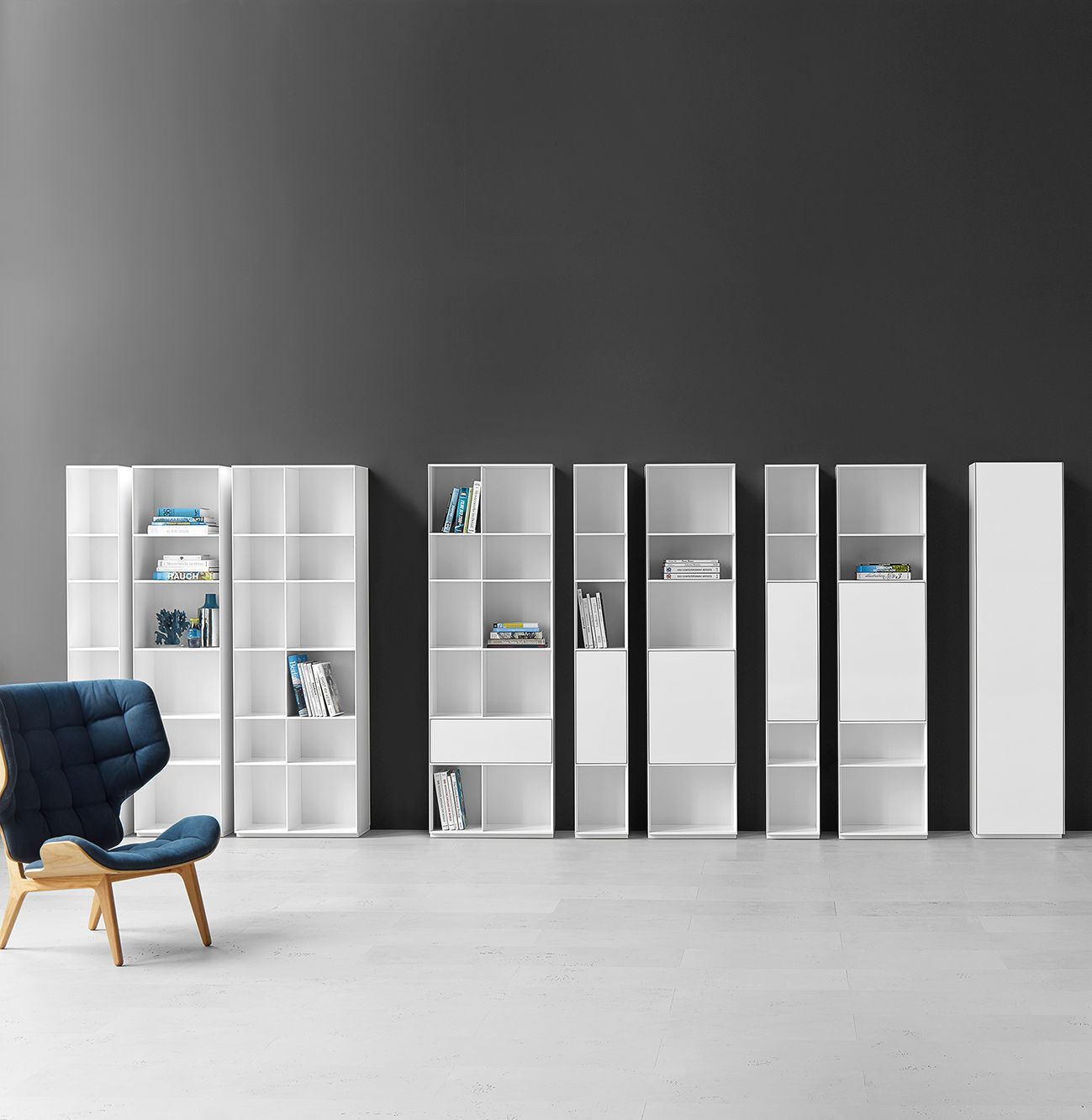 Nex Pur shelf with drawer and open Piure QUICK SHIP   