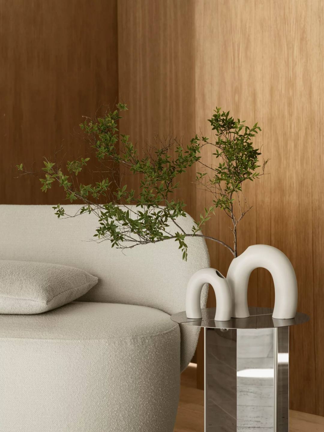 Kuon 2-seater sofa Blomus Boucla - Beige
