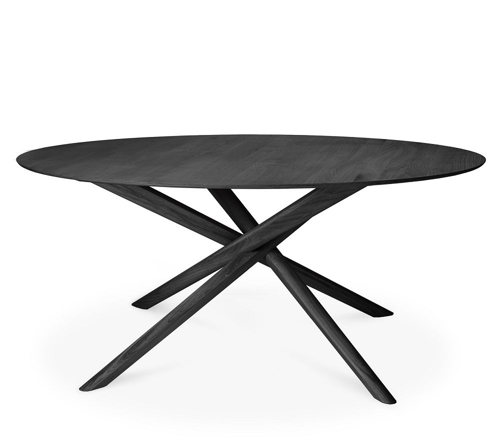 Mikado Table Round Oak black Ethnicraft