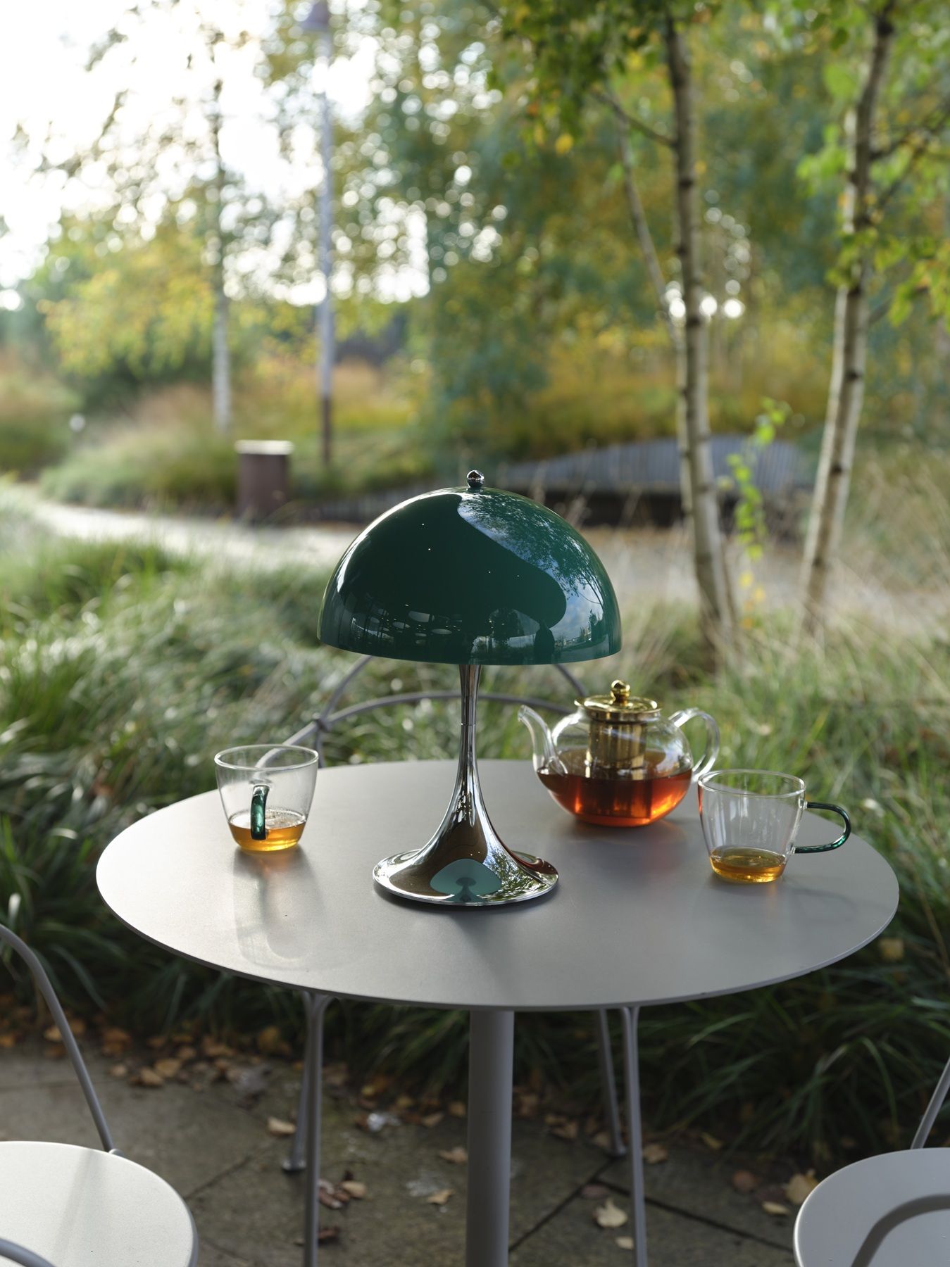 Panthella Originals 250 Portable Chrome Rechargeable lamp / table lamp Louis Poulsen