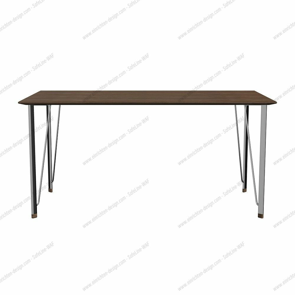 FH3605™ Writing Desk Fritz Hansen Walnut/Chrome without drawer
