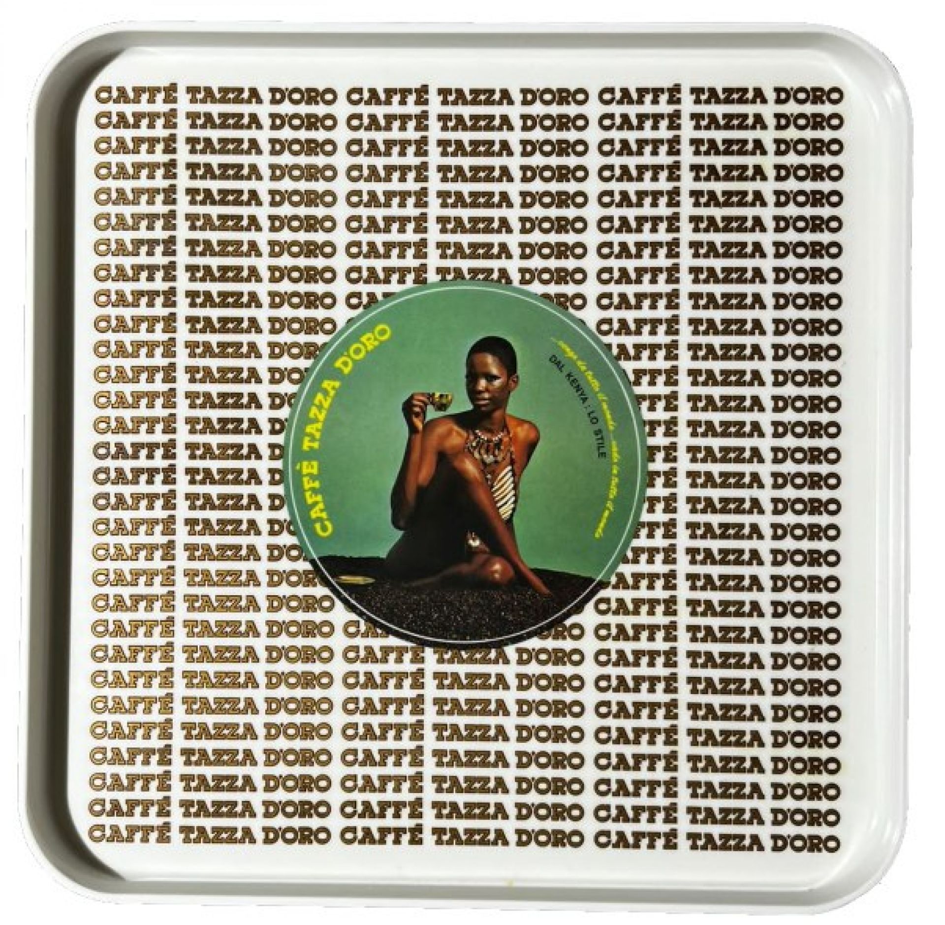 Caffè Tazza d'Oro tray square Green Condino SINGLE PIECES