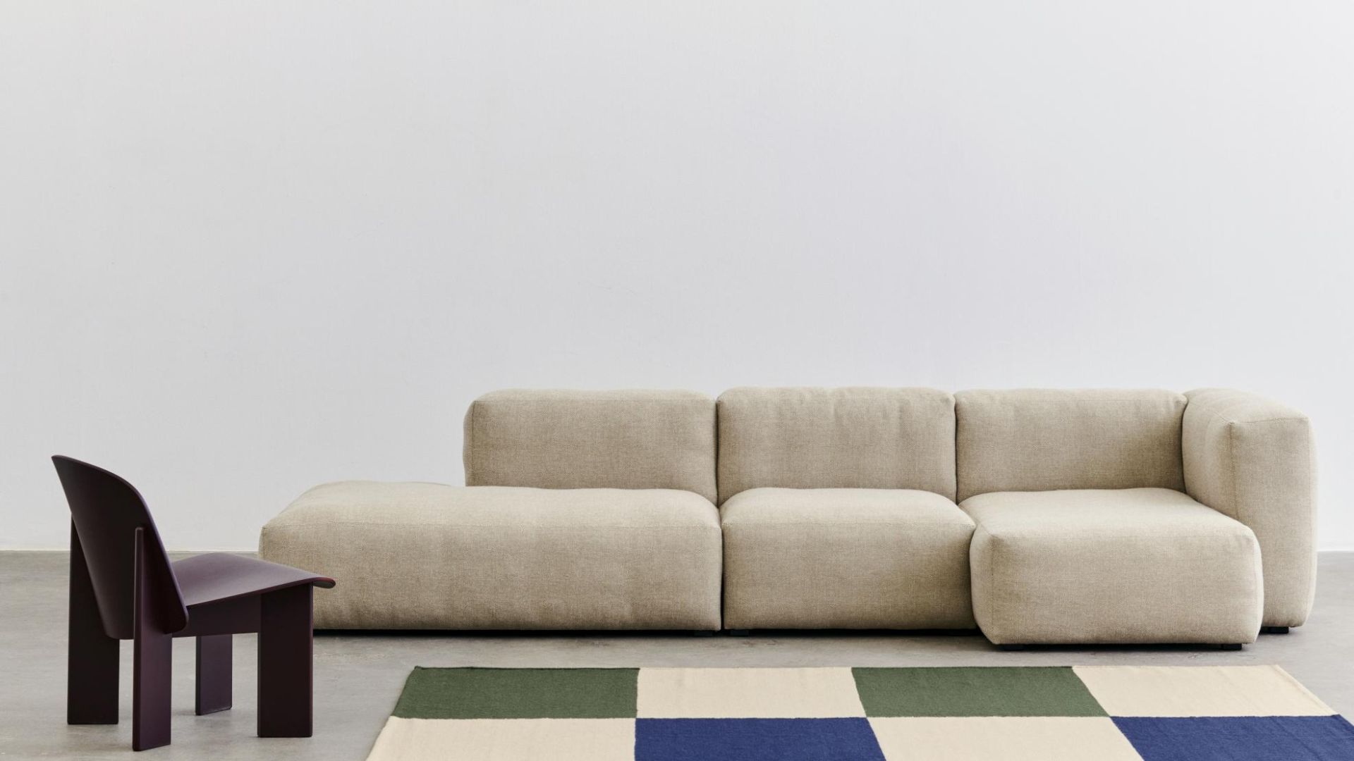 Mags Soft Sofa 2.5 seater Combination 3 with armrest left Hay