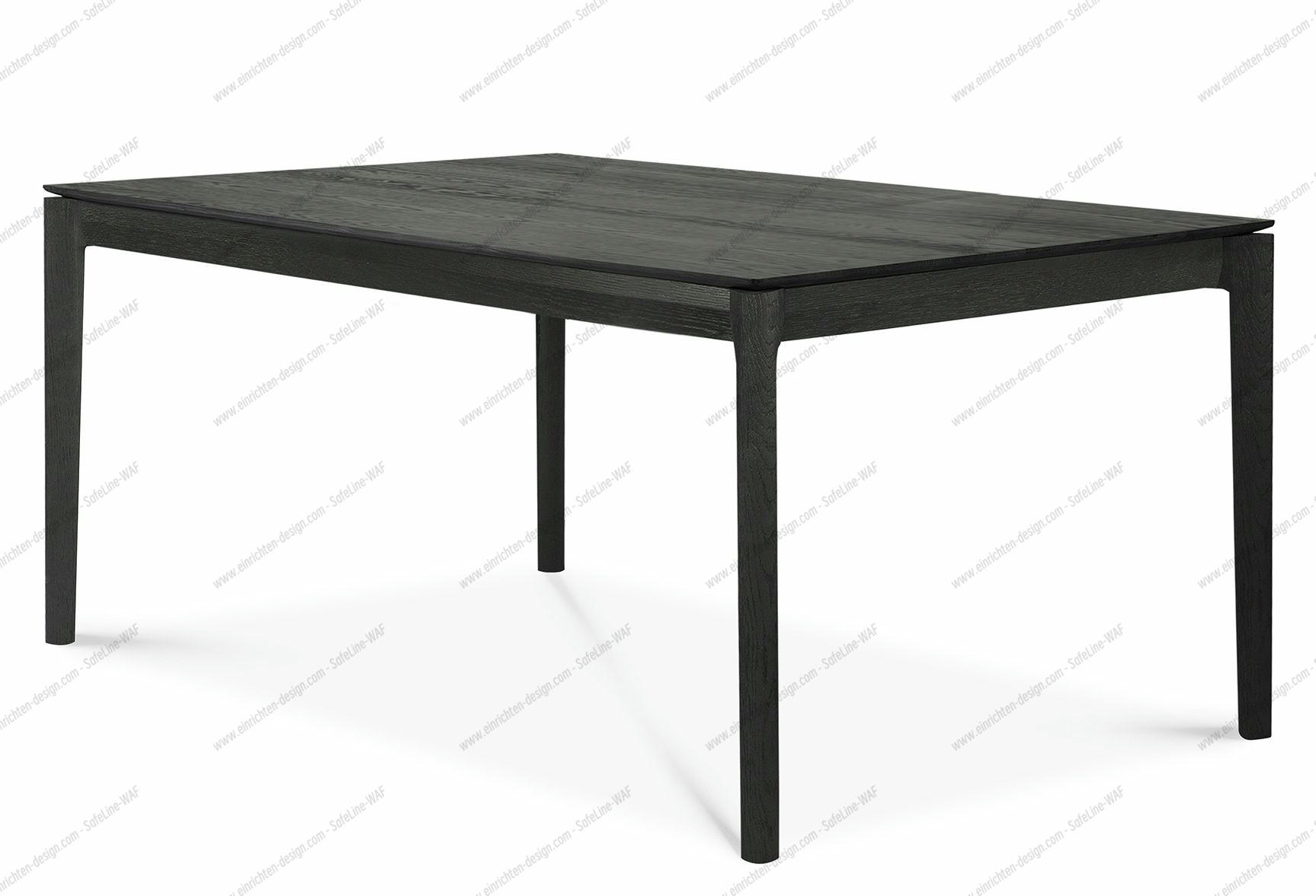 Bok extendable Table oak black - rectangular Ethnicraft