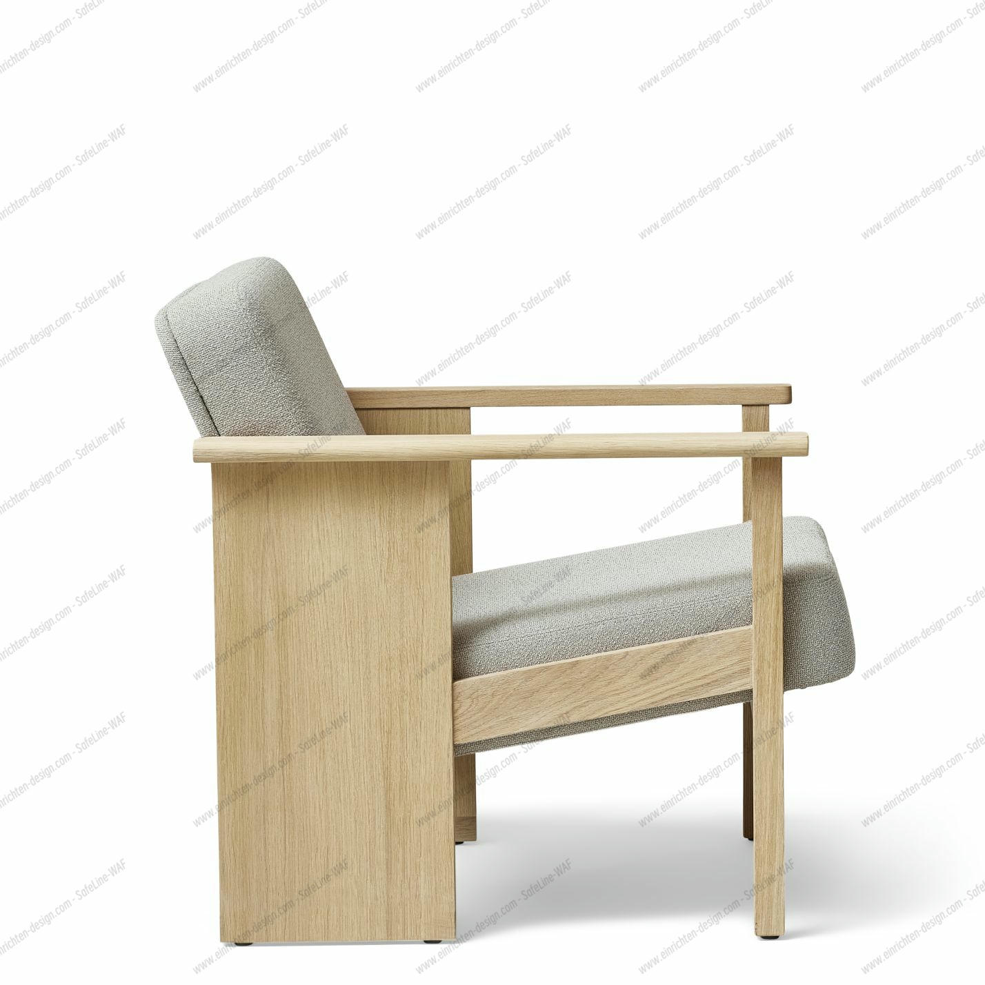Block Lounge Chair Armchair Cover Gabriel Form & Refine White Oak