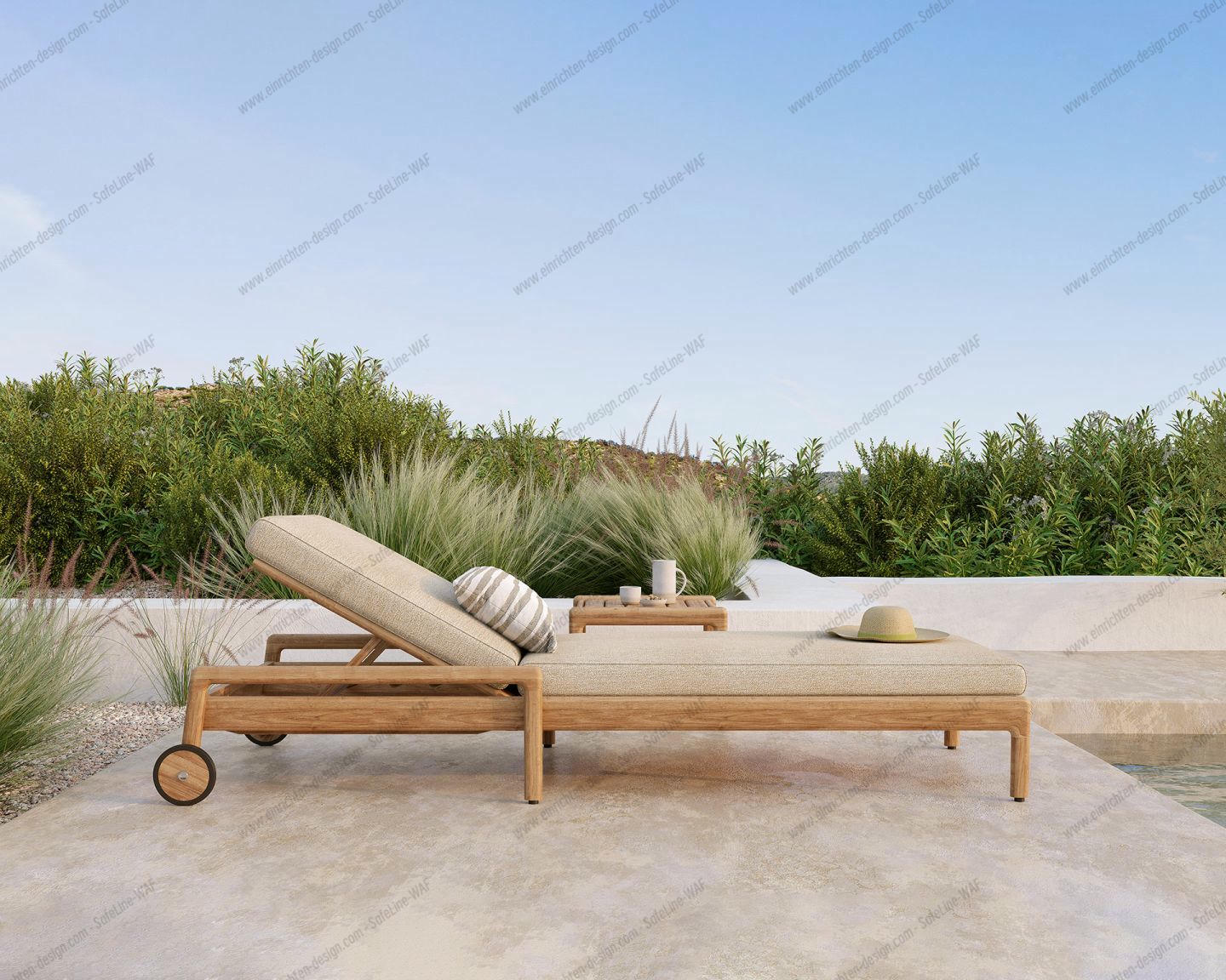 Cushion for Jack Outdoor Lounger Natural Ethnicraft