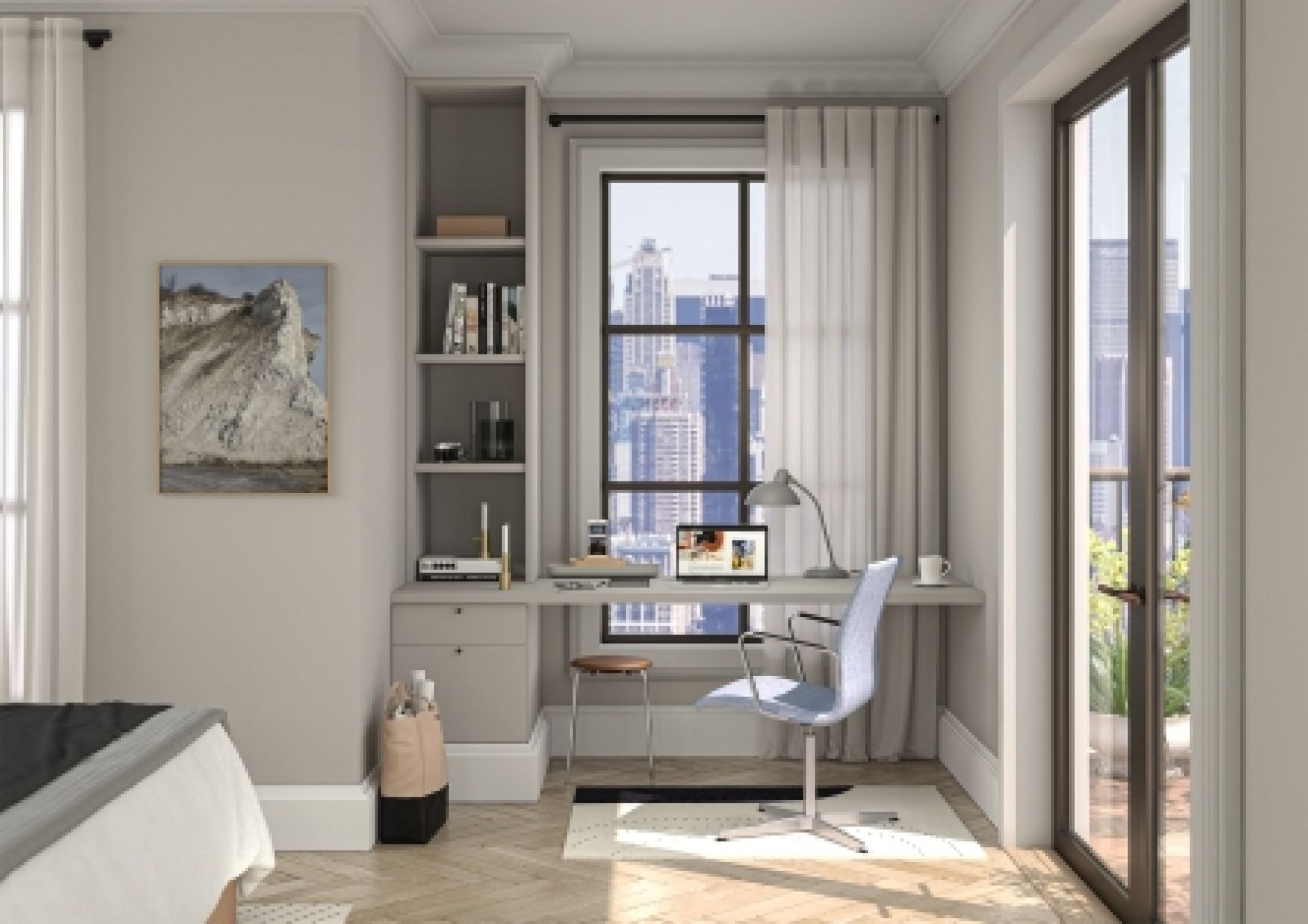 6556 T Table Lamp KAISER idell Fritz Hansen Easy grey