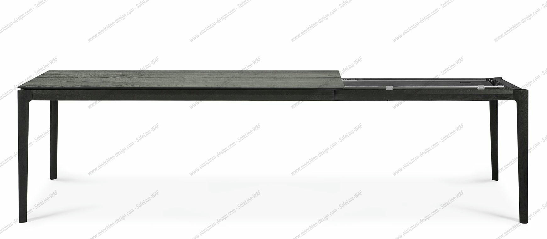 Bok extendable Table oak black - rectangular Ethnicraft