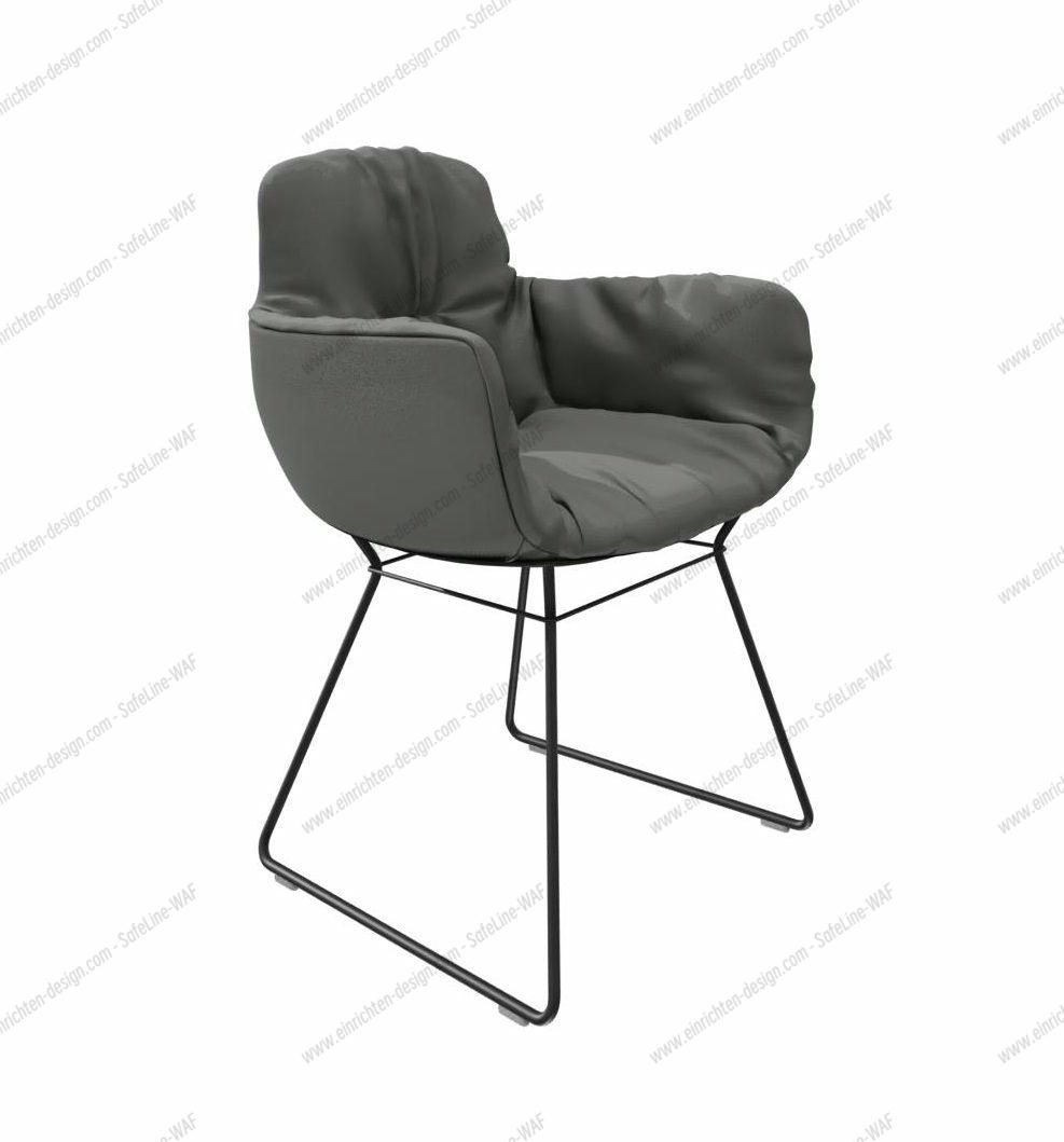 Leya chair high armrest leather Sahara Freifrau Manufaktur PREFERRED COMBINATION