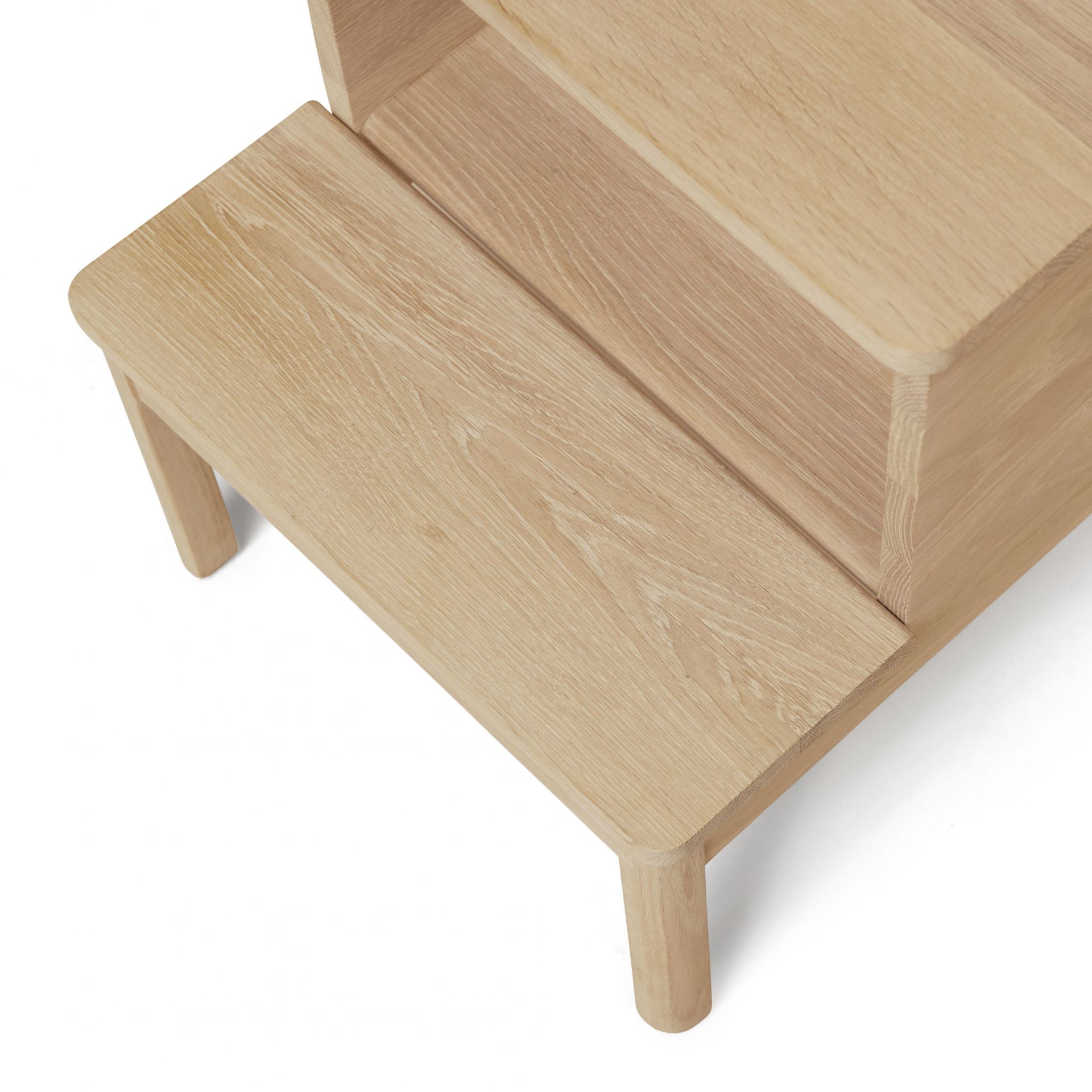 A Line step stool oak white oiled Form & Refine