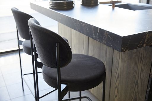 Series 430 Bar Stool Bar stool 75 cm BLACK / REMIX 123 Verpan SINGLE PIECES