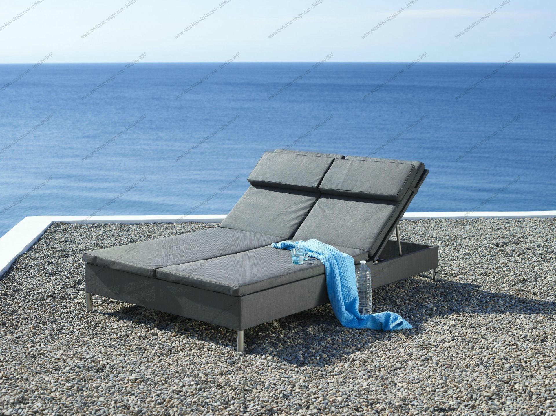 Rest Outdoor Double Sunbed Cane-Line