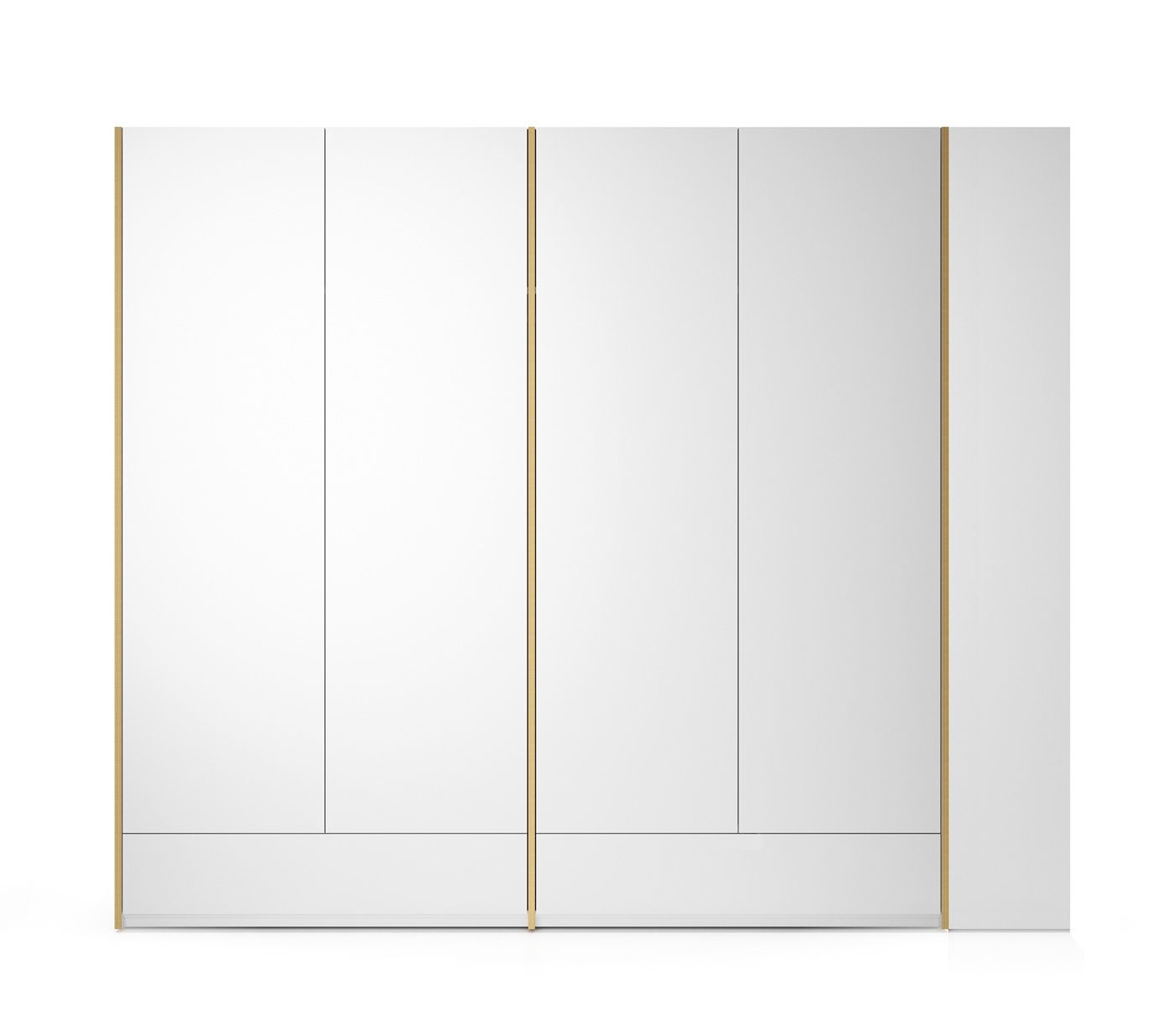 MODULAR PLUS wardrobe combination double wardrobe with 2 drawers and add-on wardrobe right Müller Möbelwerkstätten