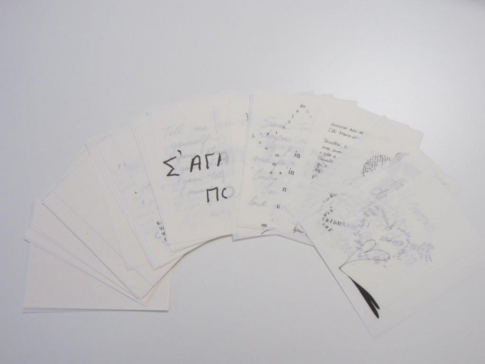 Set of papers for Zettel Z 6 lamp Ingo Maurer unprinted