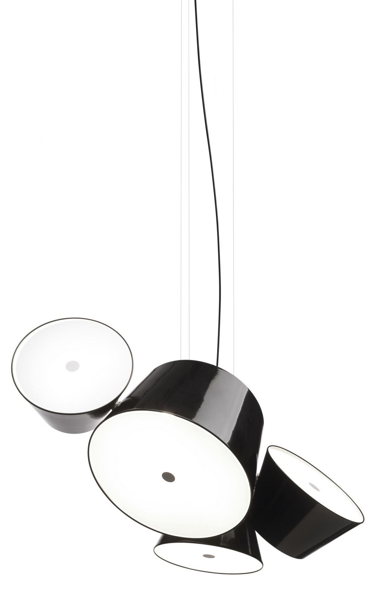 Tam Tam 3 LED Pendant light marset Pearlwhite-Black