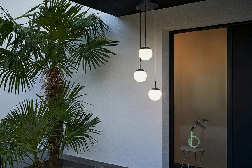 Mooon Triple Suspension Ø 15 cm pendant light Fermob Mooon Triple Suspension Ø 15 cm pendant light Fermob