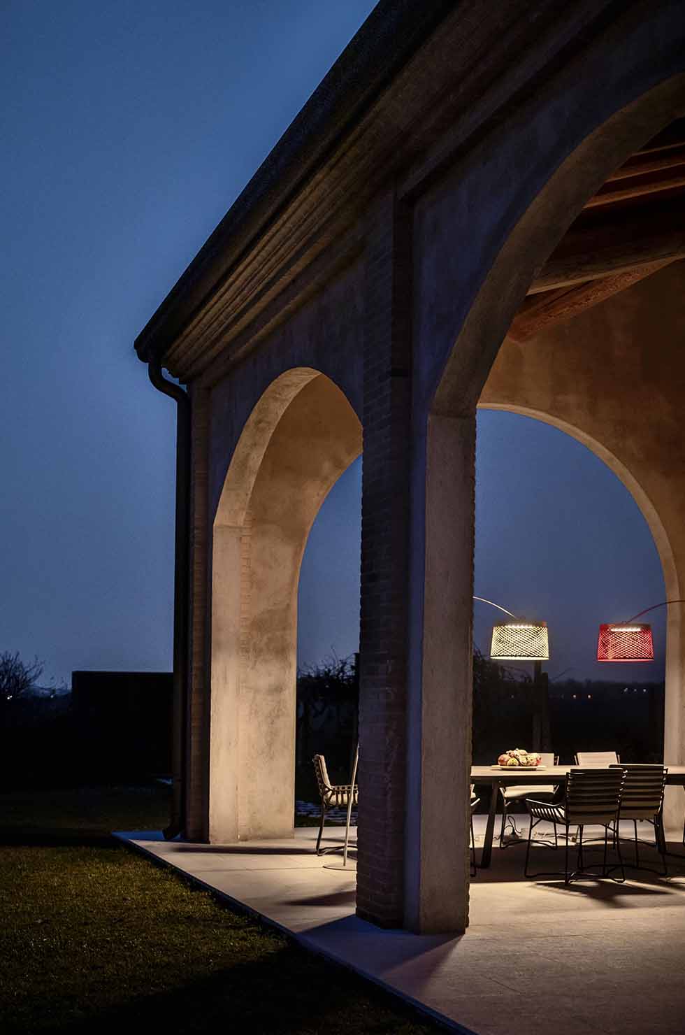 Twiggy Grid floor lamp carmine Foscarini