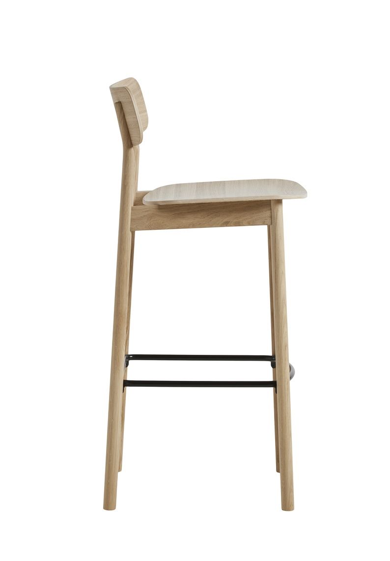 Soma Bar Stool white pigmented oak Woud
