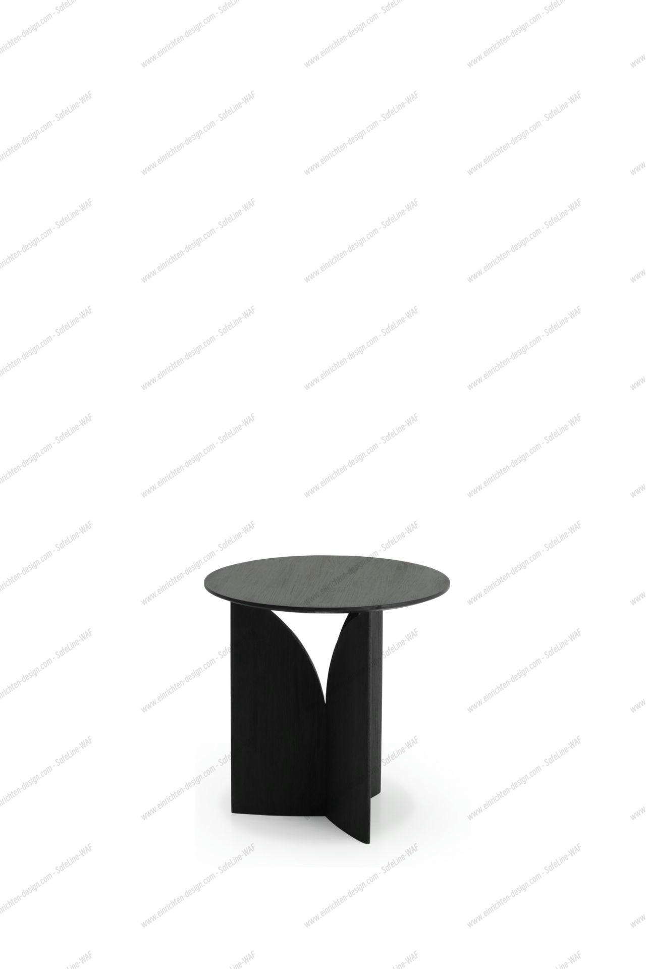 Teak Fin Side Table Black Painted Ethnicraft