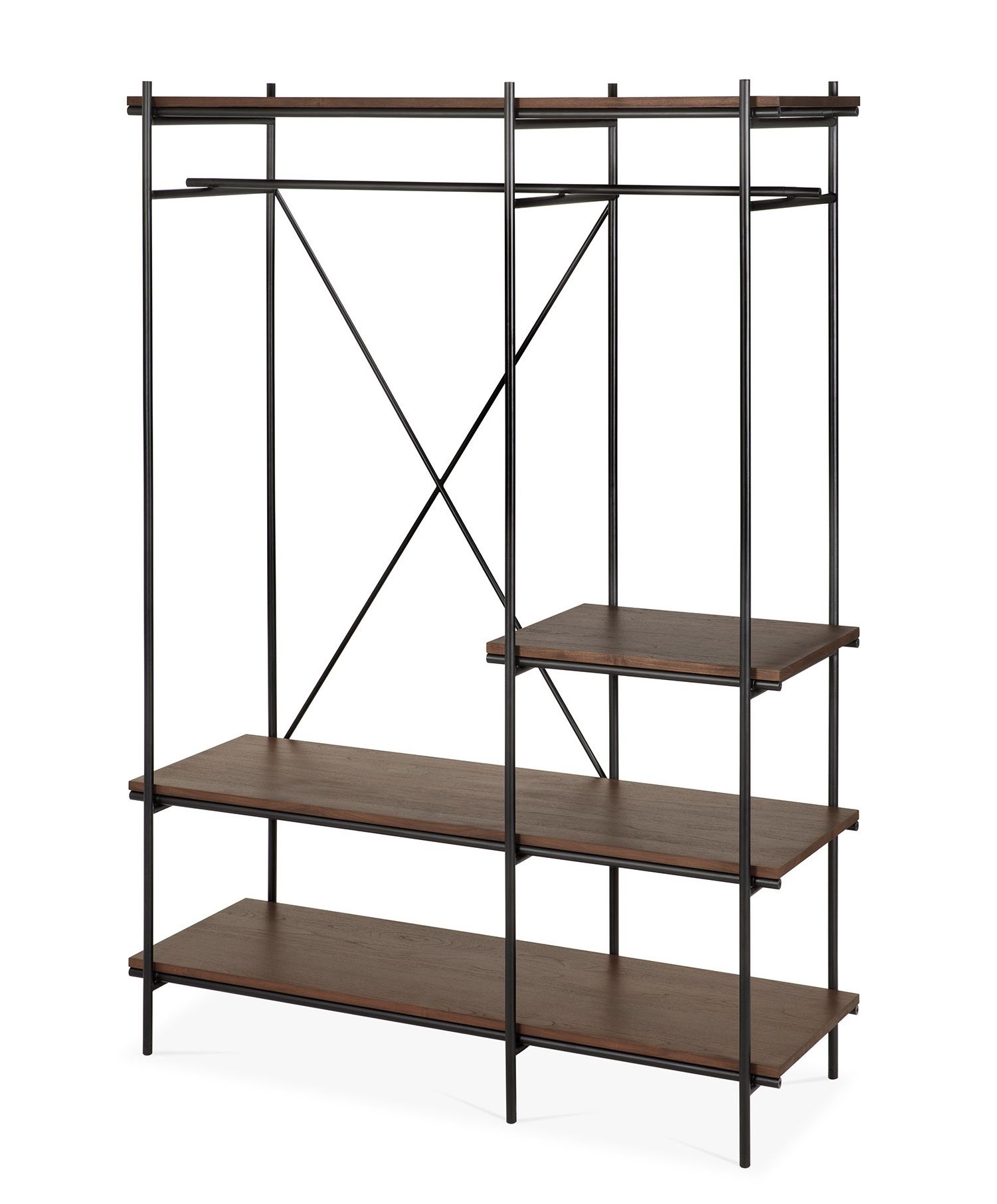 Oscar Hanging shelf with clothes rail Ethnicraft 