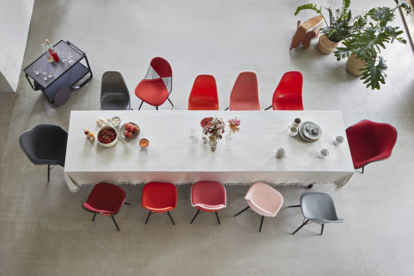 DKW-2 Wire Chair Chair with Seat and Back Upholstery Vitra