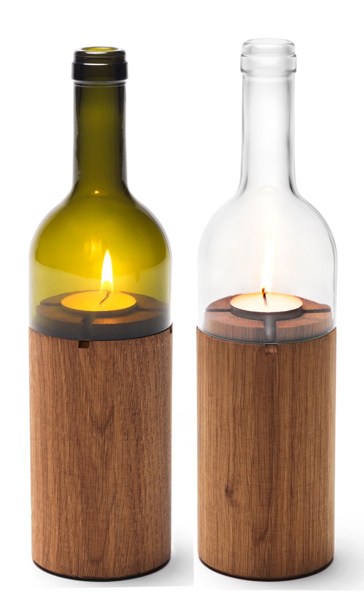 WeinWindlicht Wind light Side by Side Glass green