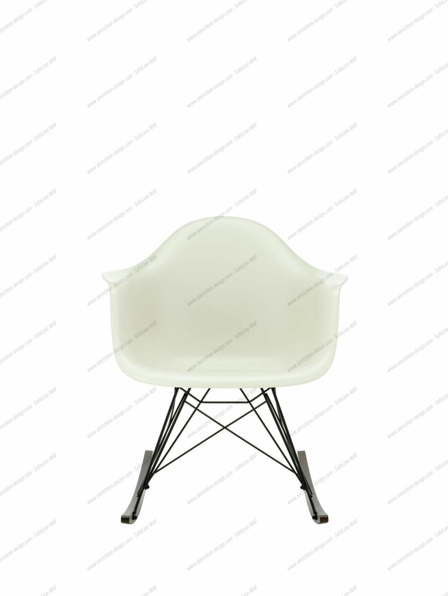 Eames Plastic Arm Chair RAR Rocking Chair Vitra Maple yallowish - Black - White