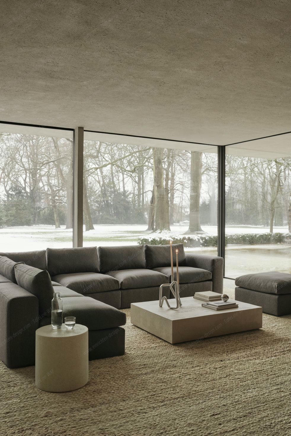 Mellow Modular sofa Granite Eco Lying position right Ethnicraft