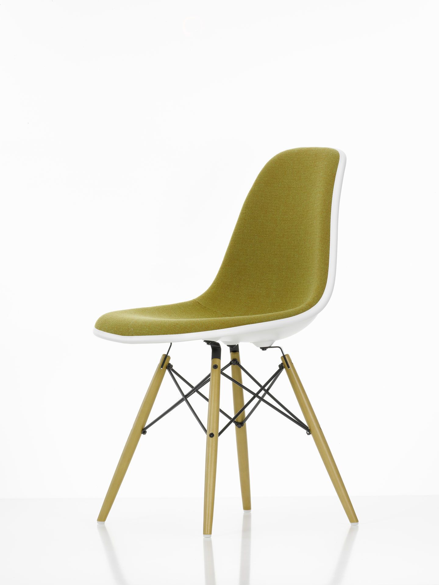 Eames Plastic Side Chair DSW Chair fully upholstered Vitra
