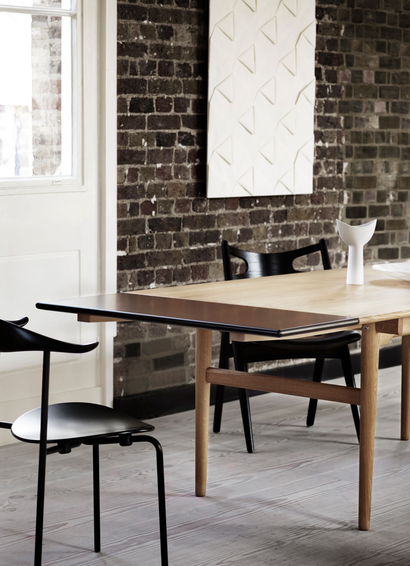 CH88T Chair frame steel black Carl Hansen &amp; Søn beech soaped