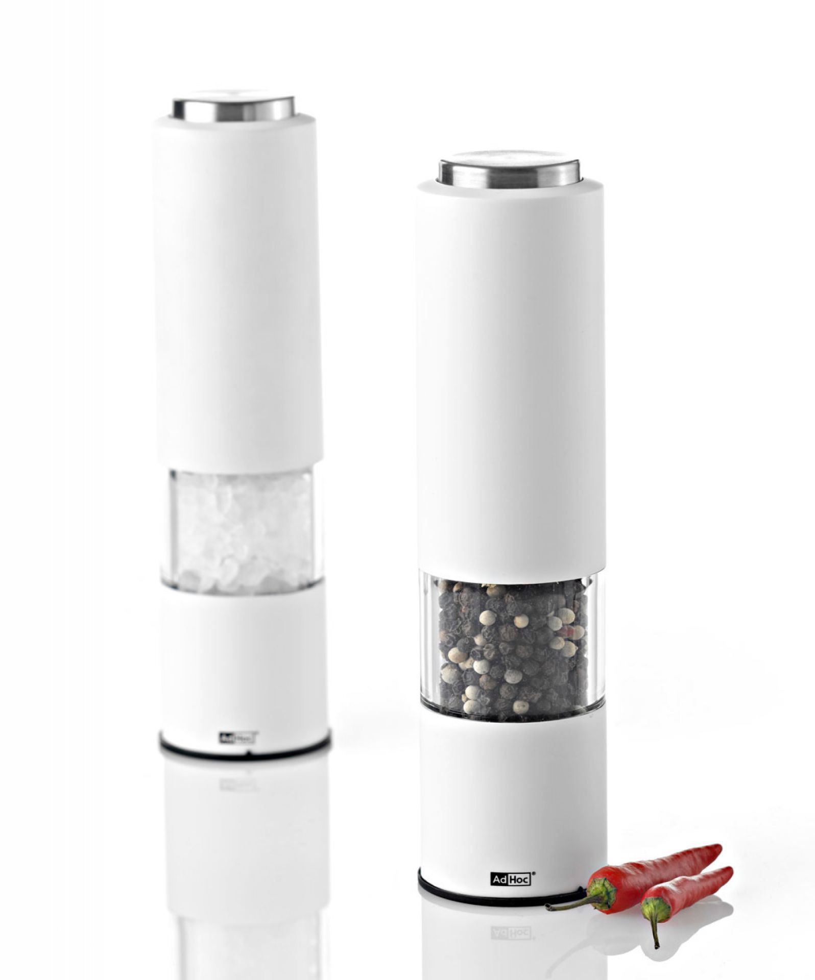 Electric Salt and Pepper Grinder - White