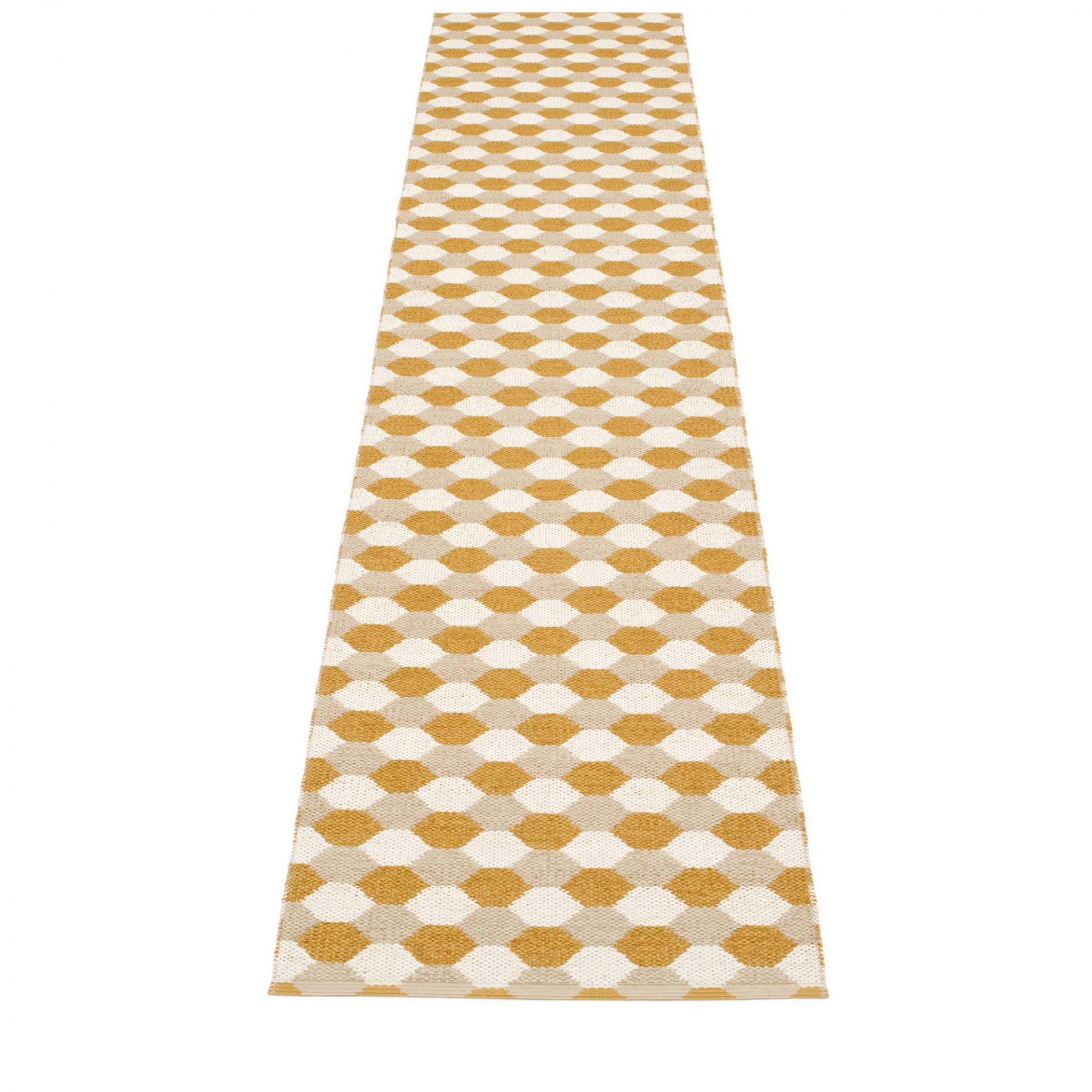Dana plastic carpet 70x335 ocher Pappelina