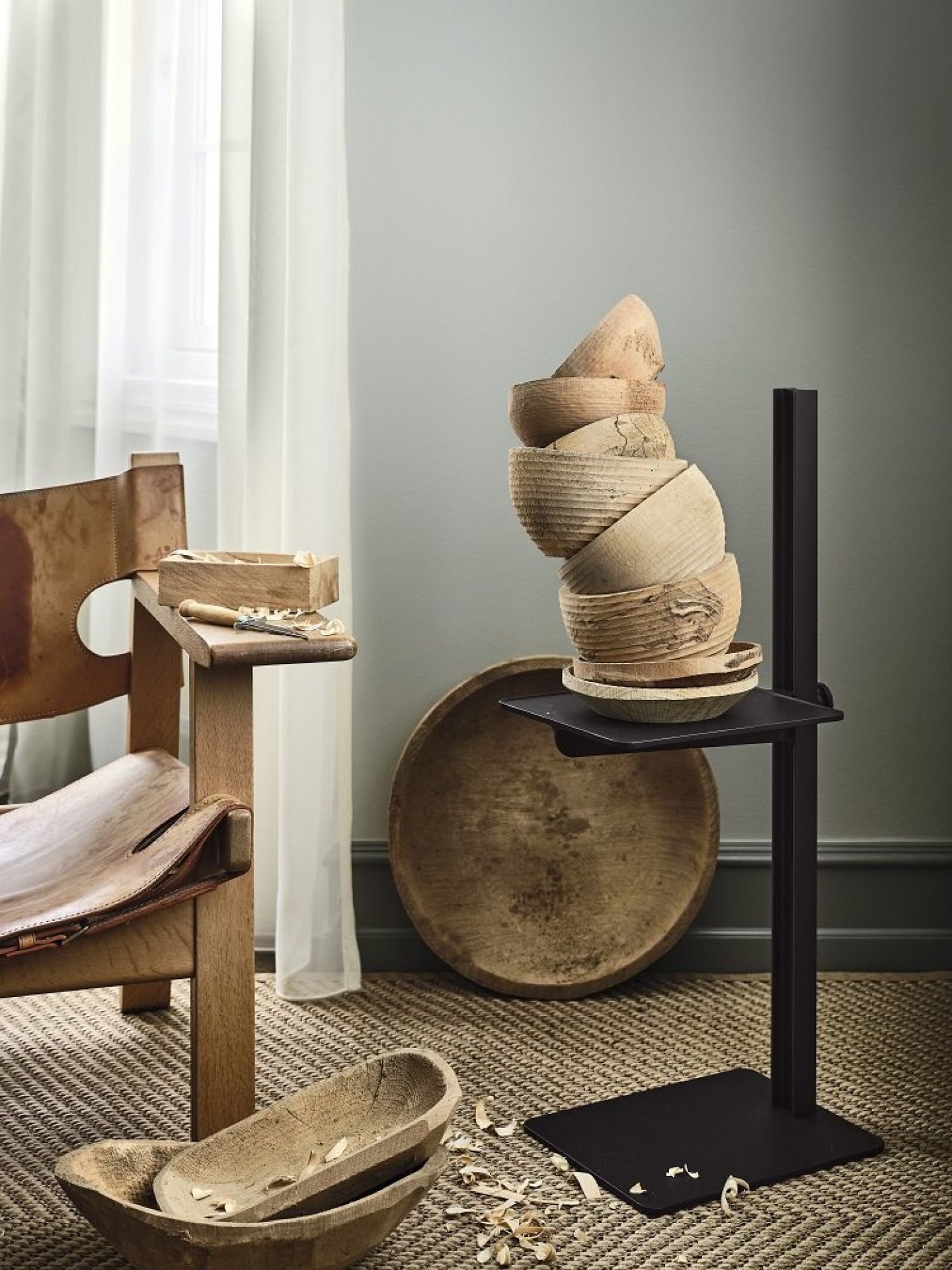 Museum Sidetable Adjustable in Height String Furniture