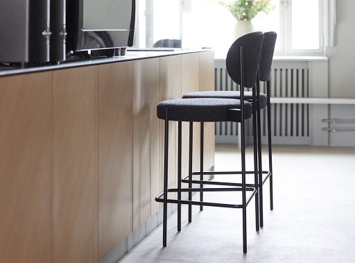 Series 430 Bar Stool Bar stool 75 cm BLACK / REMIX 123 Verpan SINGLE PIECES