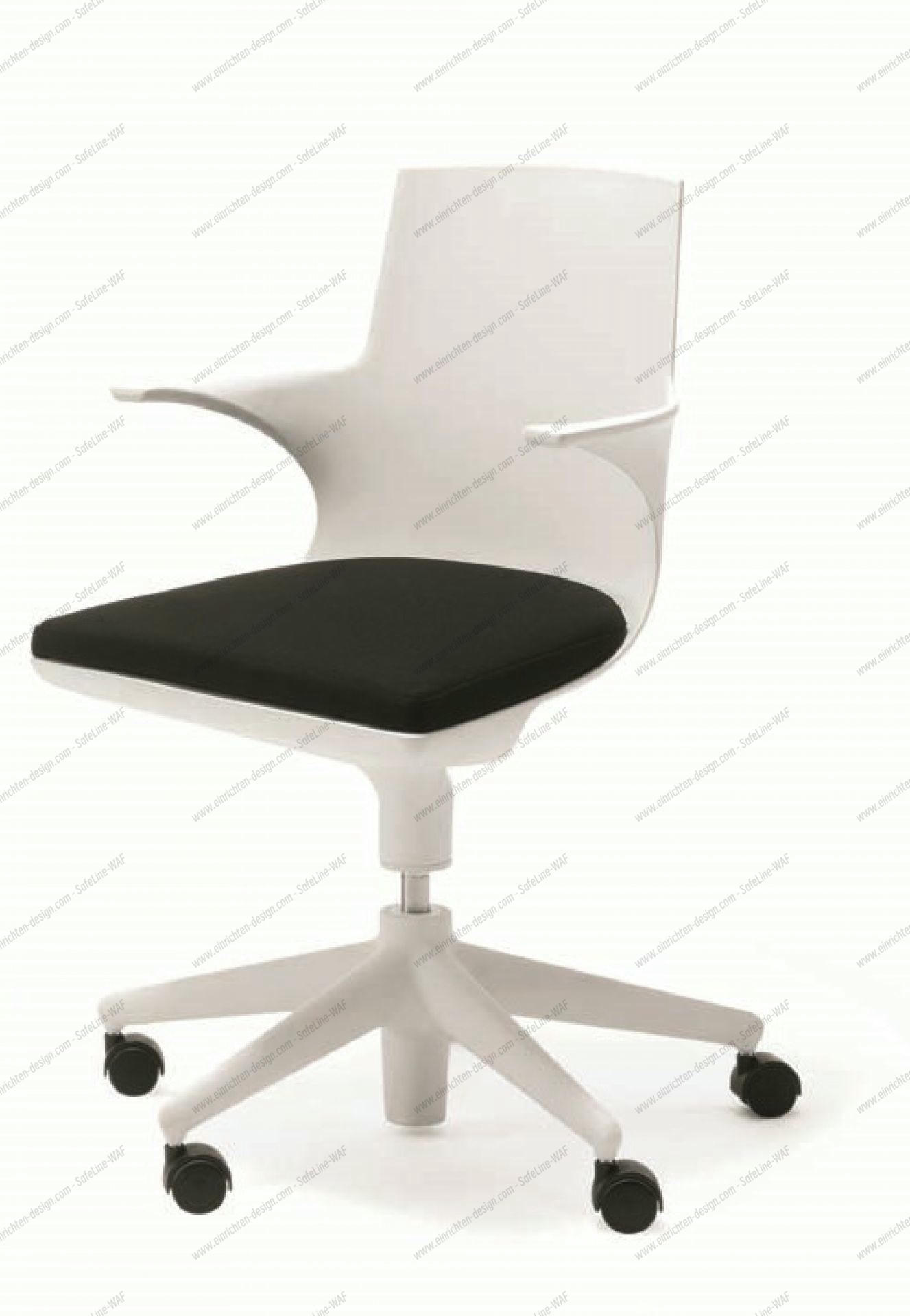 Spoon Chair Swivel chair Kartell White Black
