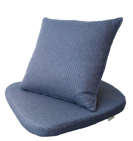 Seat Cushion Set for Moments Chair Outdoor Cane-Line Link blue