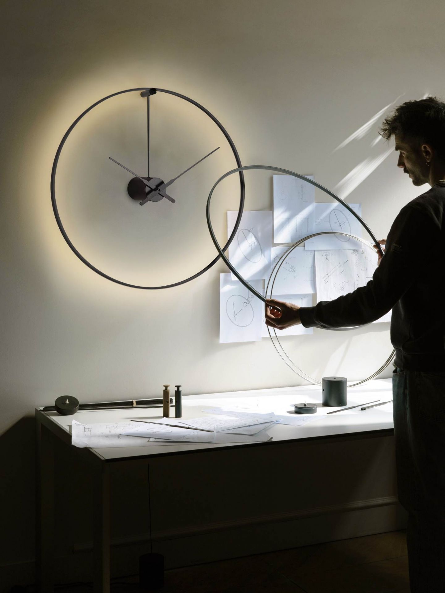 Ombra Clock wall clock nomon