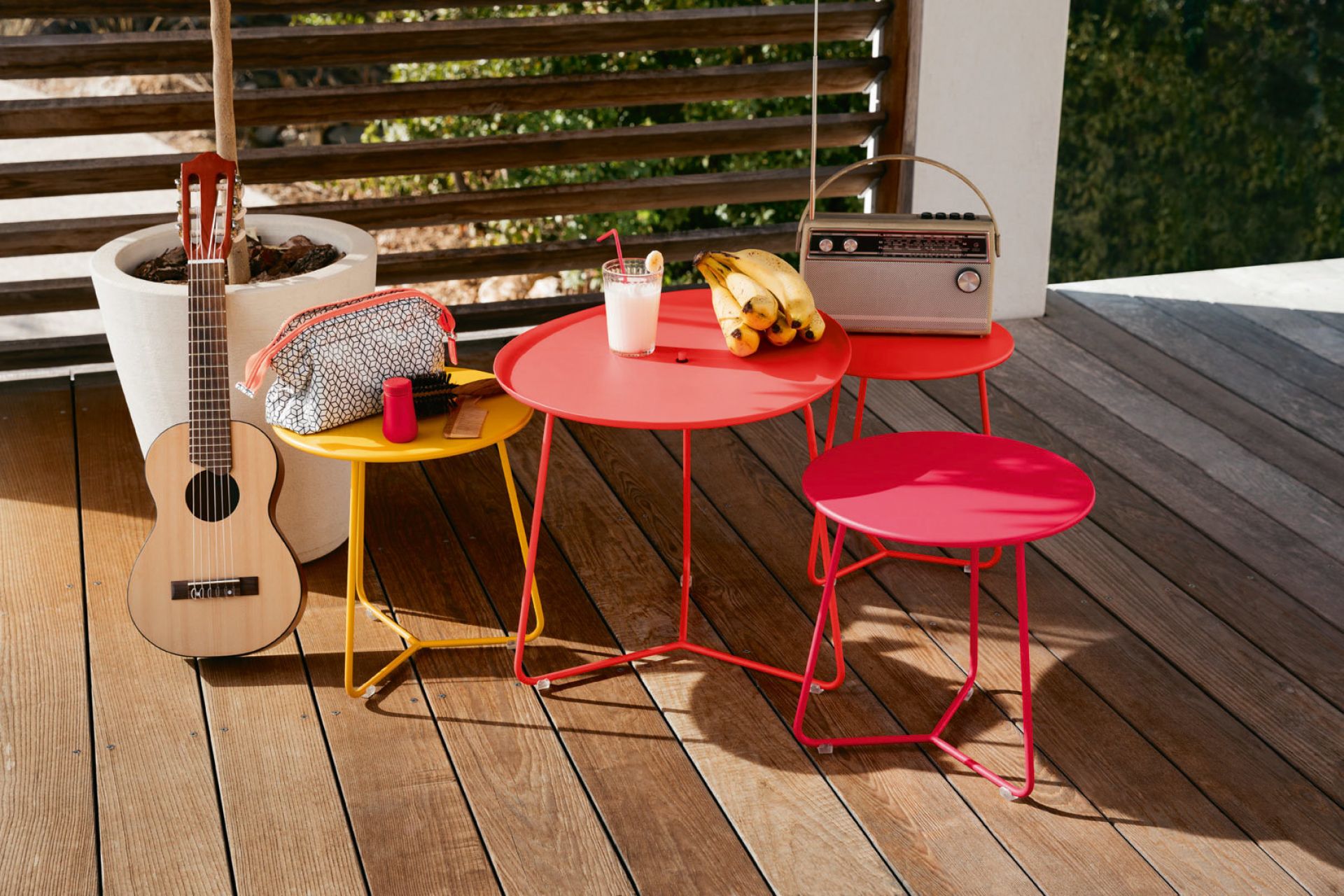 Cocotte small outdoor table Fermob Poppy red Cocotte small outdoor table Fermob Poppy red