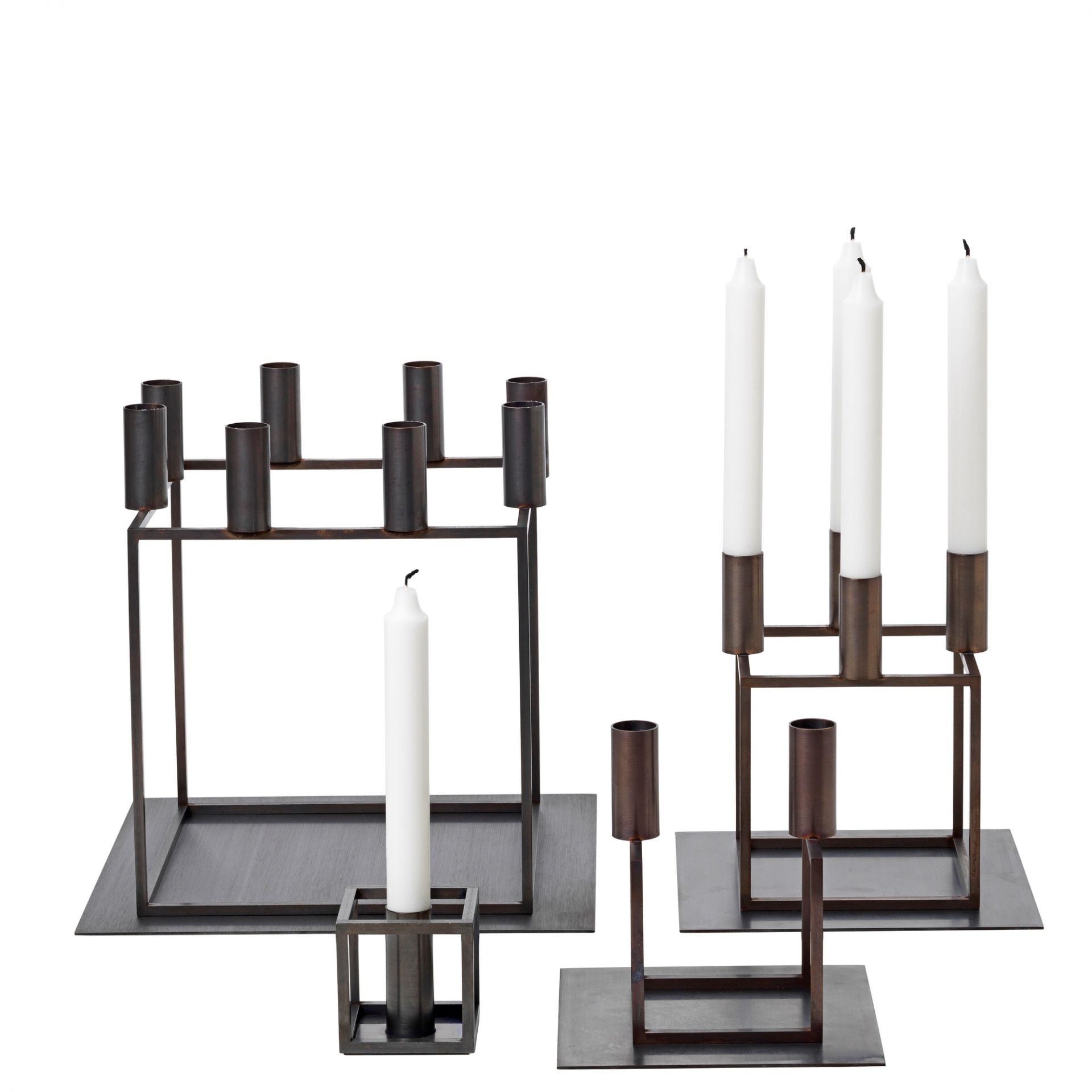 Base Plate for Line Candlestick BROWNED / DARK COPPER Audo SINGLE PIECES