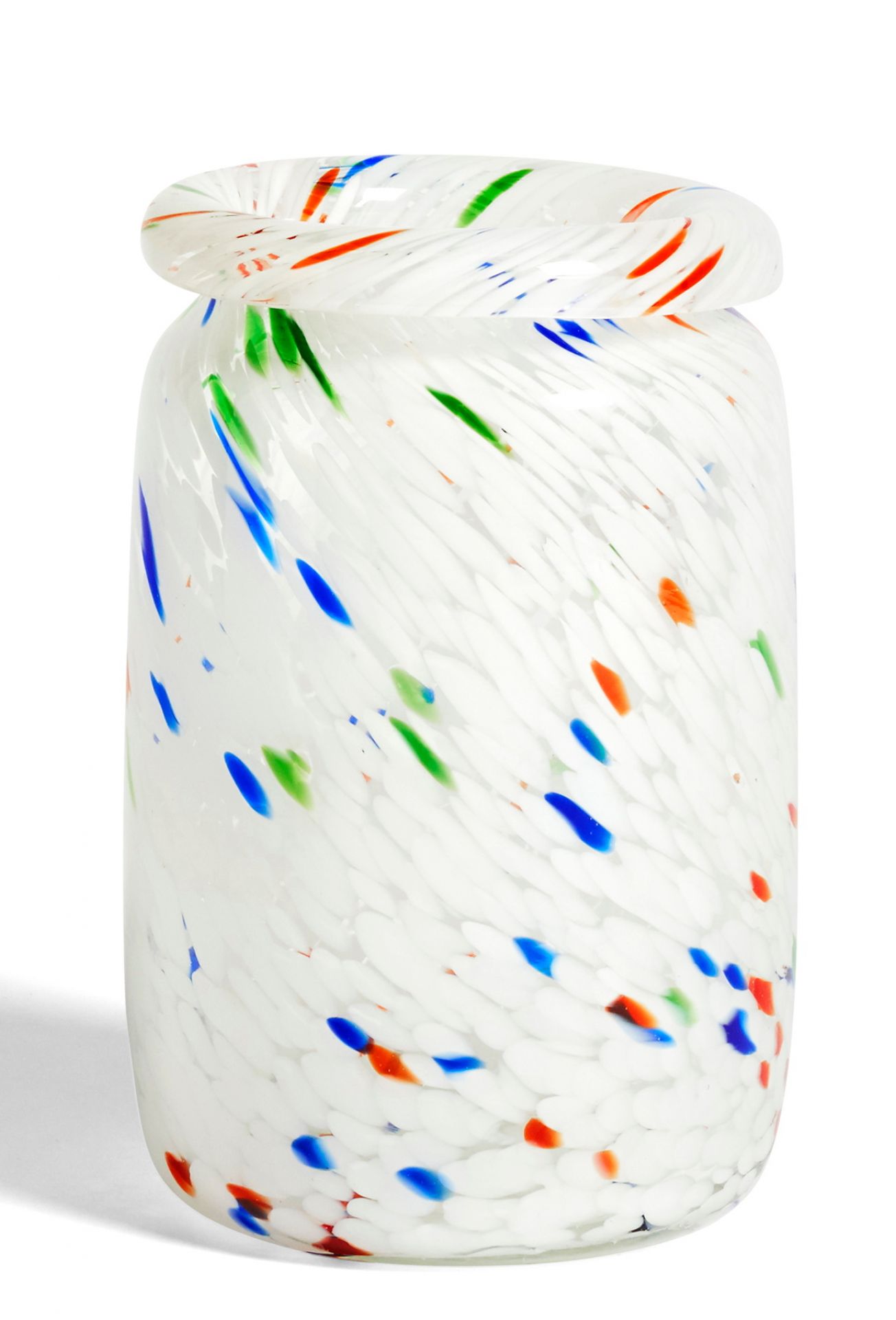 Splash Vase M White Dot Hay SINGLE PIECES