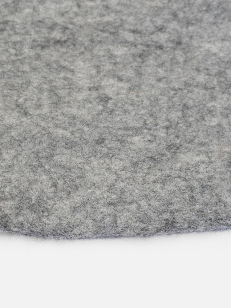 Mono Round Felt Rug Ø 160 cm myfelt Carl (mottled grey)