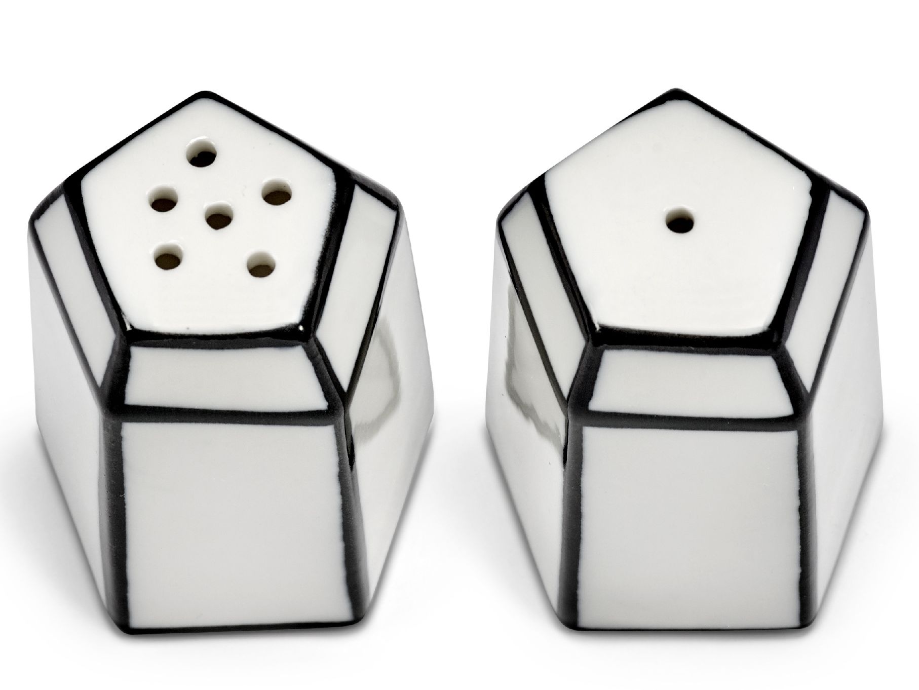 Salt & Pepper Shaker Set White/Black Carte Blanche Serax