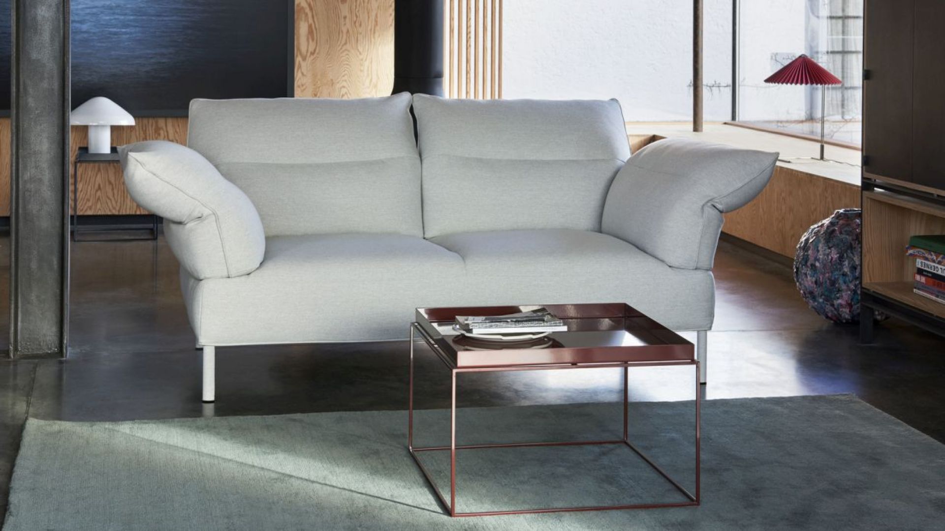Pandarine 2 seater sofa reclining armrests Hay